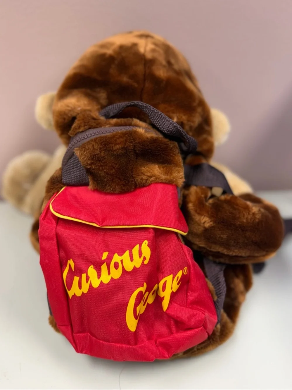 VINTAGE 1995 Wildkin CURIOUS GEORGE PLUSH Monkey PUPPET Zippered BACKPACK F5